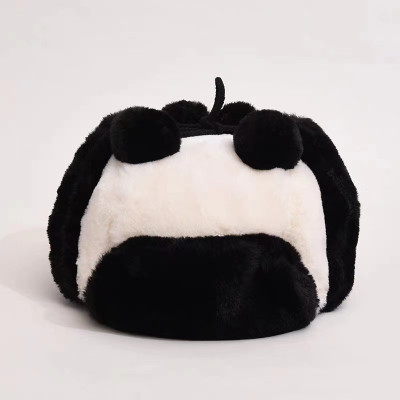 Gorro de peluche panda